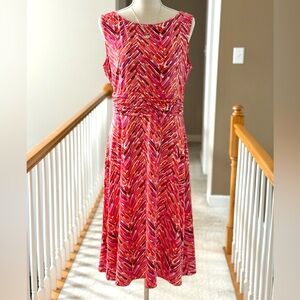 Jessica‎ Howard Sleeveless Multicolor Midi Dress